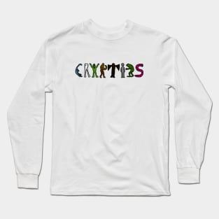 CRYPTIDS Text Long Sleeve T-Shirt